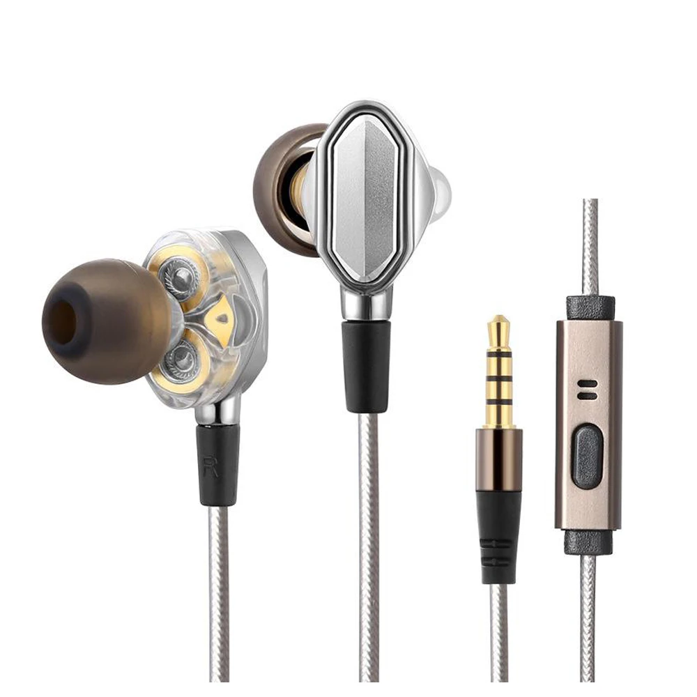 Wire control earphones double moving coil double unit stereo noise cancelling HIFI tone quality sport music gold-plated plug
Wire control earphones double moving coil double unit stereo noise cancelling HIFI tone quality sport music gold-plated plug