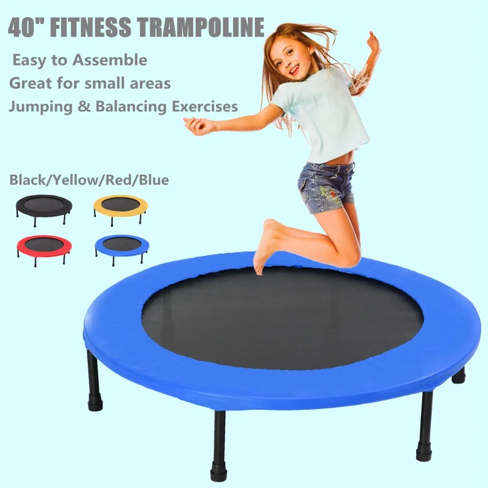 40 дюймов круглый мини батут фитнес Rebounder Jogger домашний тренажерный зал Спортивные