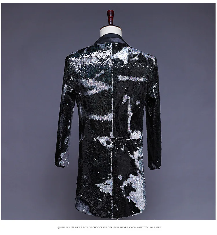 Men Suit Jacket 2019 New Chorus Tuxedo Blazer Stage Costumes For Singers Performance Mens Dress Suits Jackets Black Sequin M
Men Suit Jacket 2019 New Chorus Tuxedo Blazer Stage Costumes For Singers Performance Mens Dress Suits Jackets Black Sequin M