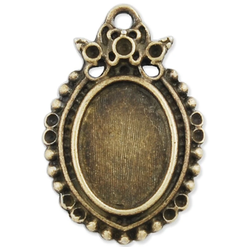 Antiqued Bronze Vintage Alloy Oval Cameo Cabochon Base Setting Pendant Tray 18*27 mm Jewelry Blanks, 50 PCS-C1642
Antiqued Bronze Vintage Alloy Oval Cameo Cabochon Base Setting Pendant Tray 18*27 mm Jewelry Blanks, 50 PCS-C1642