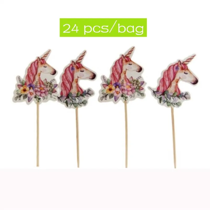 24 Pcs Cartoon Unicorn Cats Flag Baked Inserts Birthday Cake Fruit Dessert Toothpick Birthday Party Wedding Decoration Supplies
24 Pcs Cartoon Unicorn Cats Flag Baked Inserts Birthday Cake Fruit Dessert Toothpick Birthday Party Wedding Decoration Supplies
