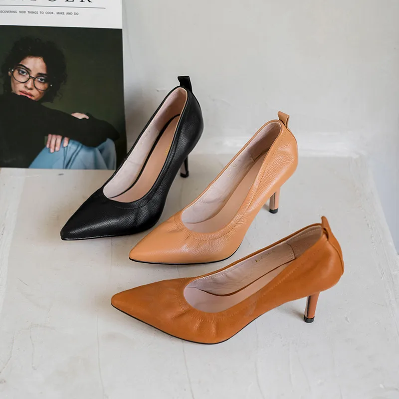 ASUMER 2020 new pumps shoes women pointed toe shallow genuine leather shoes elegant ladies prom office high heels shoes
ASUMER 2020 new pumps shoes women pointed toe shallow genuine leather shoes elegant ladies prom office high heels shoes