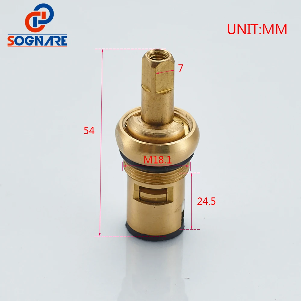 SOGNARE Russian Style Standard 1/2 Ceramic Faucet Cartridge Water Mixer Tap Inner Faucet Disc Valve Quarter Turn Cartridges D52
SOGNARE Russian Style Standard 1/2 Ceramic Faucet Cartridge Water Mixer Tap Inner Faucet Disc Valve Quarter Turn Cartridges D52