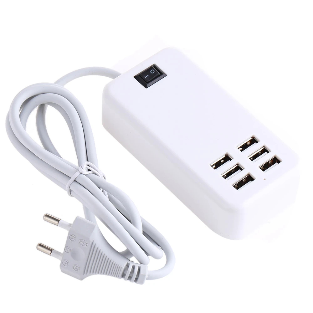 6 Port USB Charger Universal Multiple Wall Charging 5V/3A EU Plug Mobile Phone Charge Adapter For iPhone iPad Samsung
6 Port USB Charger Universal Multiple Wall Charging 5V/3A EU Plug Mobile Phone Charge Adapter For iPhone iPad Samsung