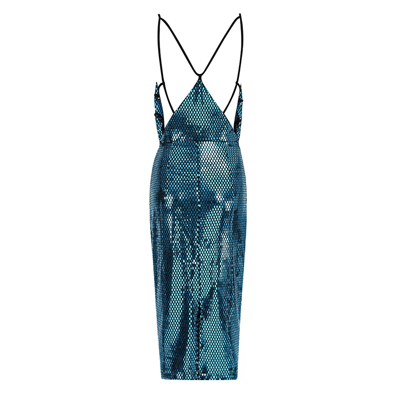 Beateen 2019 New Sexy Spaghetti Straps Sleeveless Shining Sequins Backless Split Strappy Women Party Fashion Midi Dress Outfit
Beateen 2019 New Sexy Spaghetti Straps Sleeveless Shining Sequins Backless Split Strappy Women Party Fashion Midi Dress Outfit