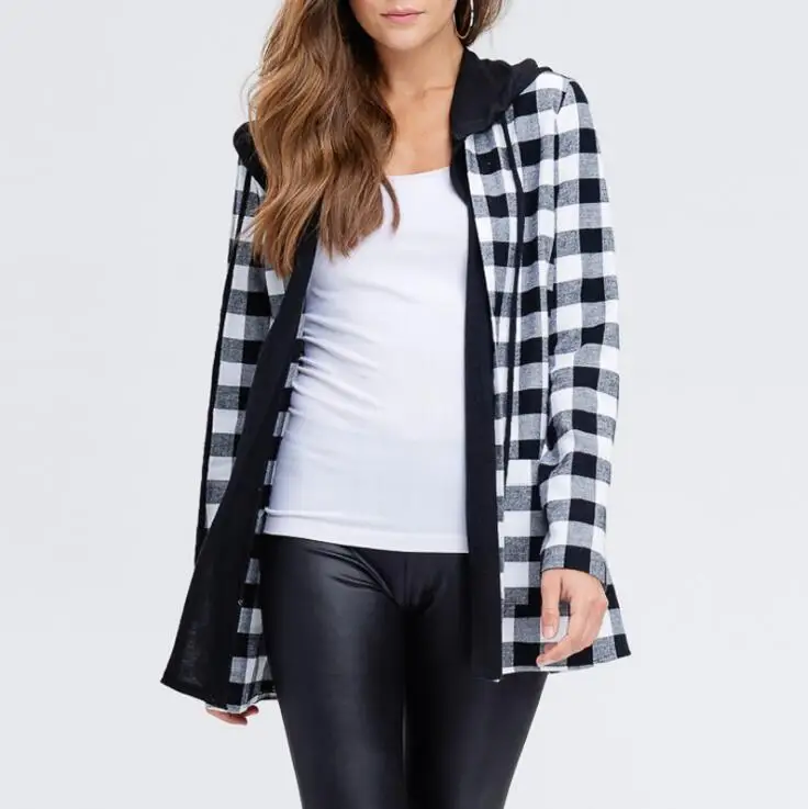 Long Sleeve Grid Women Blouse Plaid Shirts Streetwear Women Fake two-piece Tops and Blouses Slim Fitness Hooded Blusa Feminina#v
Long Sleeve Grid Women Blouse Plaid Shirts Streetwear Women Fake two-piece Tops and Blouses Slim Fitness Hooded Blusa Feminina#v