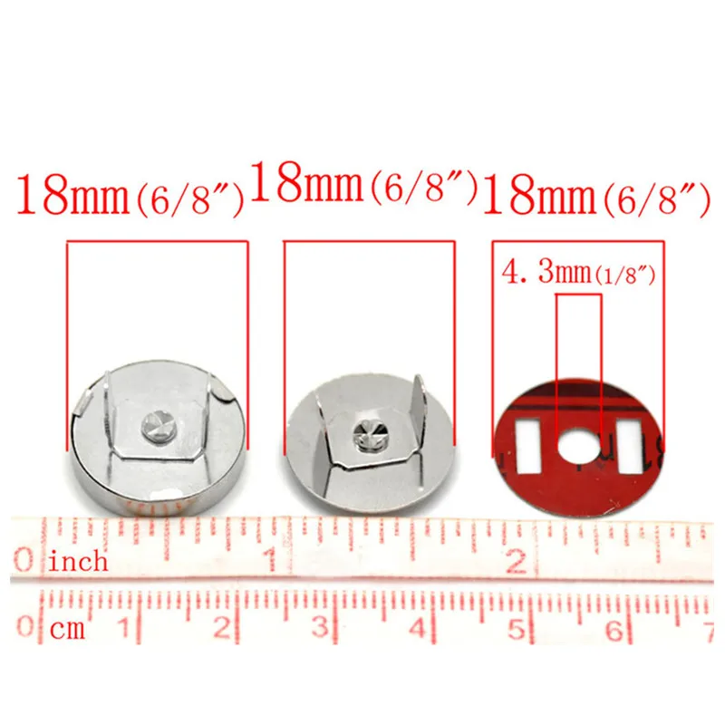 10 Sets Snap Magnetic Clasps Closure Round Metal Silver Tone For Purse Handbag Bag DIY Findings 18mm
10 Sets Snap Magnetic Clasps Closure Round Metal Silver Tone For Purse Handbag Bag DIY Findings 18mm