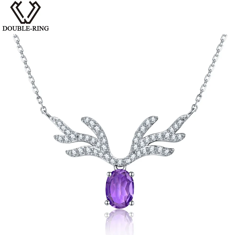DOUBLE-R 0.6ct Natural Genuine Purple Amethyst Pendants Classic Necklaces Real 100% 925 Sterling Silver Fine Jewelry for women
DOUBLE-R 0.6ct Natural Genuine Purple Amethyst Pendants Classic Necklaces Real 100% 925 Sterling Silver Fine Jewelry for women