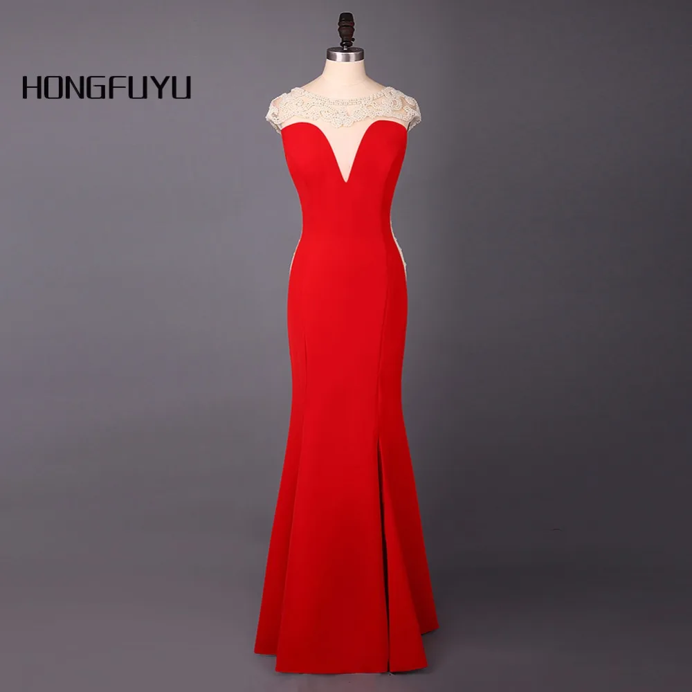 Vestido de festa Красное длинное вечернее платье с рукавами-крылышками длиной до пола