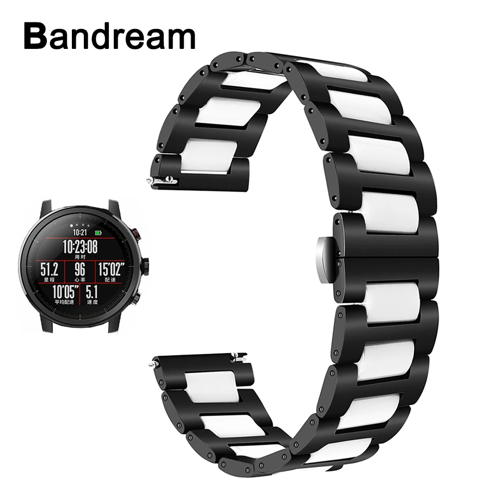 20mm 22mm Ceramic + Stainless Steel Watchband for Amazfit 1 / 2 / 2S Xiaomi Huami Bip Pace Quick Release Watch Band Wrist Strap
20mm 22mm Ceramic + Stainless Steel Watchband for Amazfit 1 / 2 / 2S Xiaomi Huami Bip Pace Quick Release Watch Band Wrist Strap