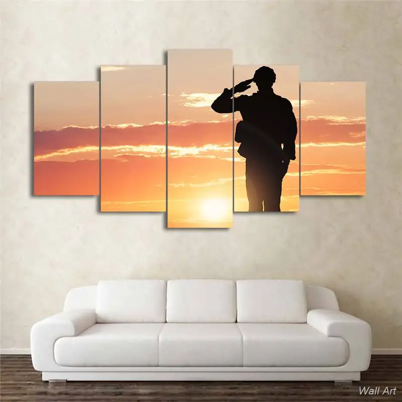 Hd Printed 5 Piece Canvas Art Sunset Soldiers Posture Back Painting Wall Pictures For Living Room Modern Free Shipping -92626-YP
Hd Printed 5 Piece Canvas Art Sunset Soldiers Posture Back Painting Wall Pictures For Living Room Modern Free Shipping -92626-YP