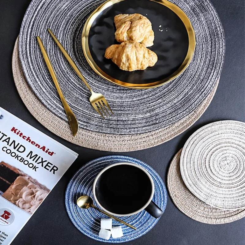 Round Placemat for Dining Table Mat Woven Heat-Resistant Pat Anti-Skid Washable Mats set de table rond Mata Silikonowa
Round Placemat for Dining Table Mat Woven Heat-Resistant Pat Anti-Skid Washable Mats set de table rond Mata Silikonowa