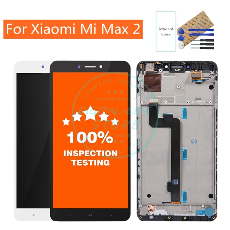 ЖК дисплей с сенсорным экраном и рамкой для Xiaomi Mi Max 2 сменный дигитайзер в сборе