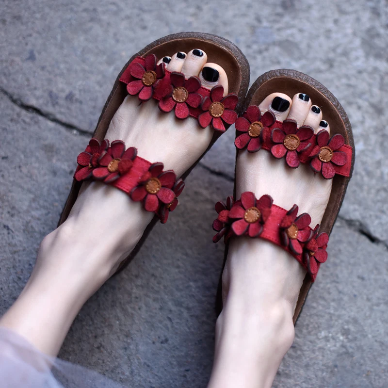 Artmu Original Flat Sole Women Sandals Outdoor Flowers Comfortable Genuine Leather Ladies Slippers Handmade Retro Sweet Shoes
Artmu Original Flat Sole Women Sandals Outdoor Flowers Comfortable Genuine Leather Ladies Slippers Handmade Retro Sweet Shoes