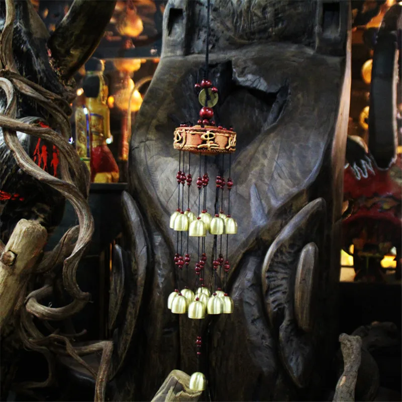 Amazing Yunnan Ethnic Craft Classic 19 Bells Windchime Copper Coins Carborundum Discs Beaded Wind Chimes Door Hanging Decoration
Amazing Yunnan Ethnic Craft Classic 19 Bells Windchime Copper Coins Carborundum Discs Beaded Wind Chimes Door Hanging Decoration