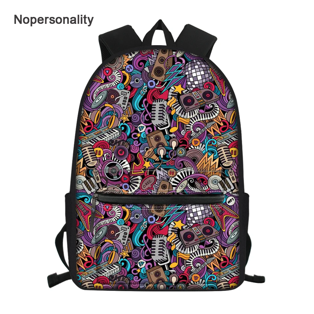 Nopersonality Boys Girls School Backpack Fashion Music Notes Print Bagpack for Student Kids Polyester Women Travel Backbags
Nopersonality Boys Girls School Backpack Fashion Music Notes Print Bagpack for Student Kids Polyester Women Travel Backbags