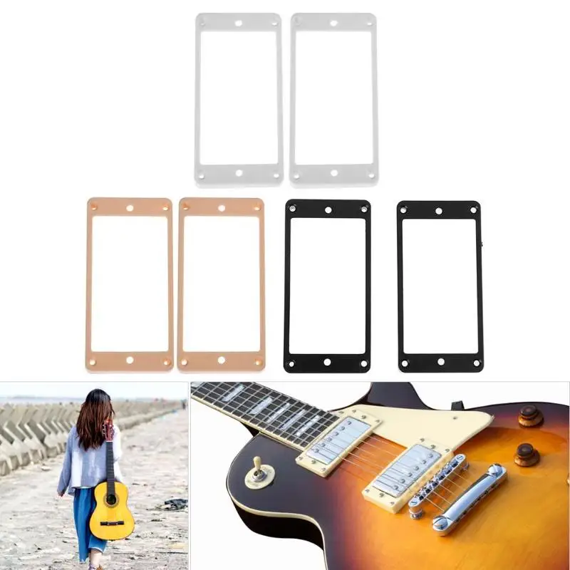 2pcs Guitar Curved Plastic Humbucker Pickups Frames Holder Mounting Rings for Electric Guitar Parts Accessories Black White
2pcs Guitar Curved Plastic Humbucker Pickups Frames Holder Mounting Rings for Electric Guitar Parts Accessories Black White