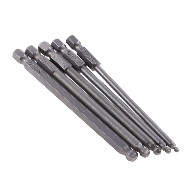 5 Pcs/Set 1/4" Hex Shank 100mm Magnetic Ball End Hexagon Screwdriver Bits Drill Tamper Proof Screwdriver Drill Bit Screw Driver
5 Pcs/Set 1/4" Hex Shank 100mm Magnetic Ball End Hexagon Screwdriver Bits Drill Tamper Proof Screwdriver Drill Bit Screw Driver