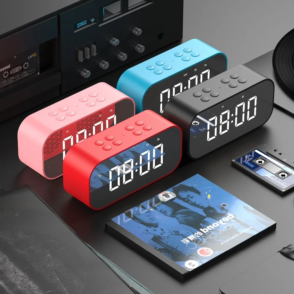 SOONHUA Portable Wireless Bluetooth Speaker Bluetooth 5.0 Column Subwoofer Desktop Mirror Screen Display Alarm Clock for Phone
SOONHUA Portable Wireless Bluetooth Speaker Bluetooth 5.0 Column Subwoofer Desktop Mirror Screen Display Alarm Clock for Phone
