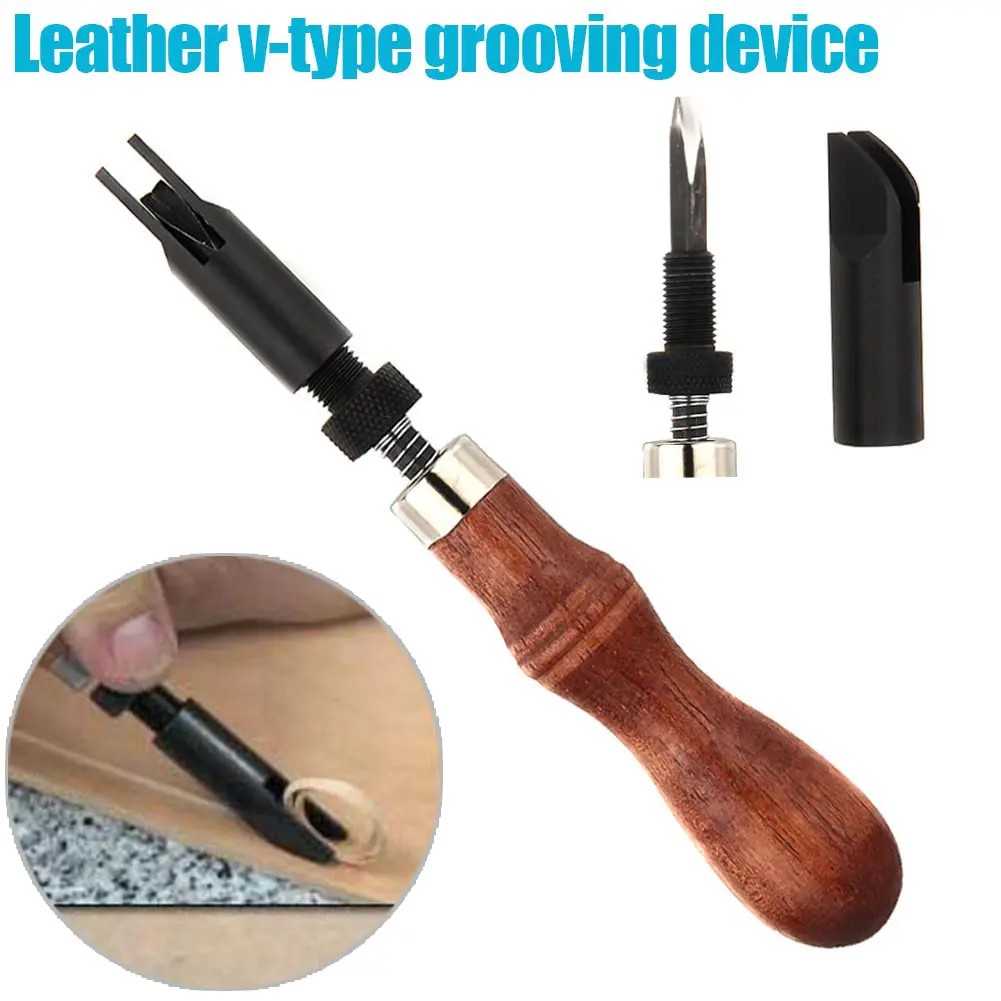 Handmade Leathercraft Leather Edge Beveler Cutting Groover Skiving Trimming Adjustable V Style DIY Leather Craft Tool SLC88
Handmade Leathercraft Leather Edge Beveler Cutting Groover Skiving Trimming Adjustable V Style DIY Leather Craft Tool SLC88