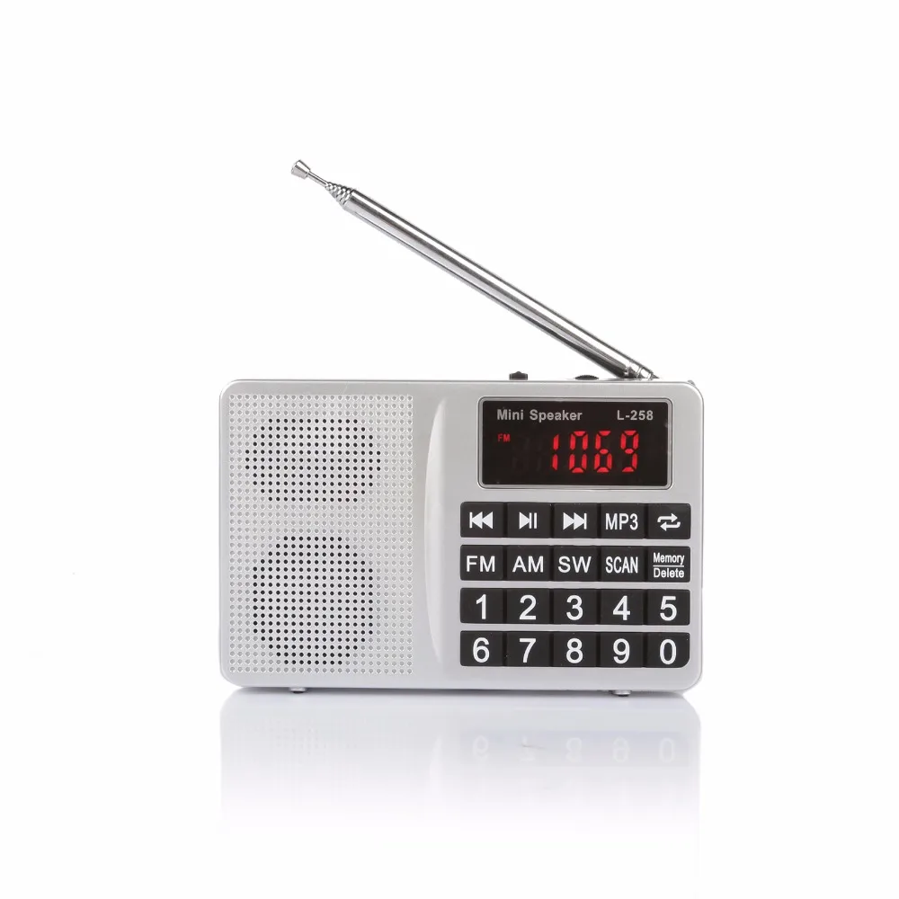 Фото FM AM SW World Band Ручной цифровой Короткие радиоволны многополосный приемник MP3