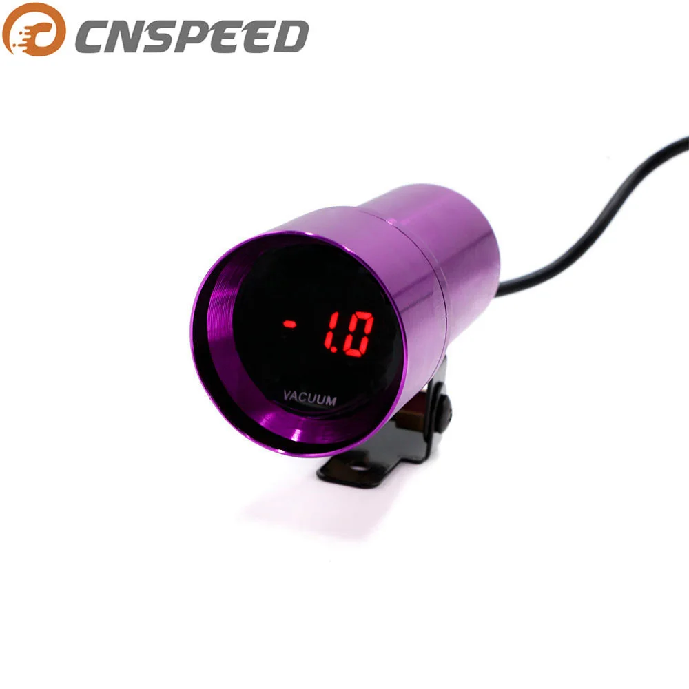 Цифровой автомобильный Вакуумный датчик CNSPEED 37 мм 12 В 1 ~ 0 бар Красный