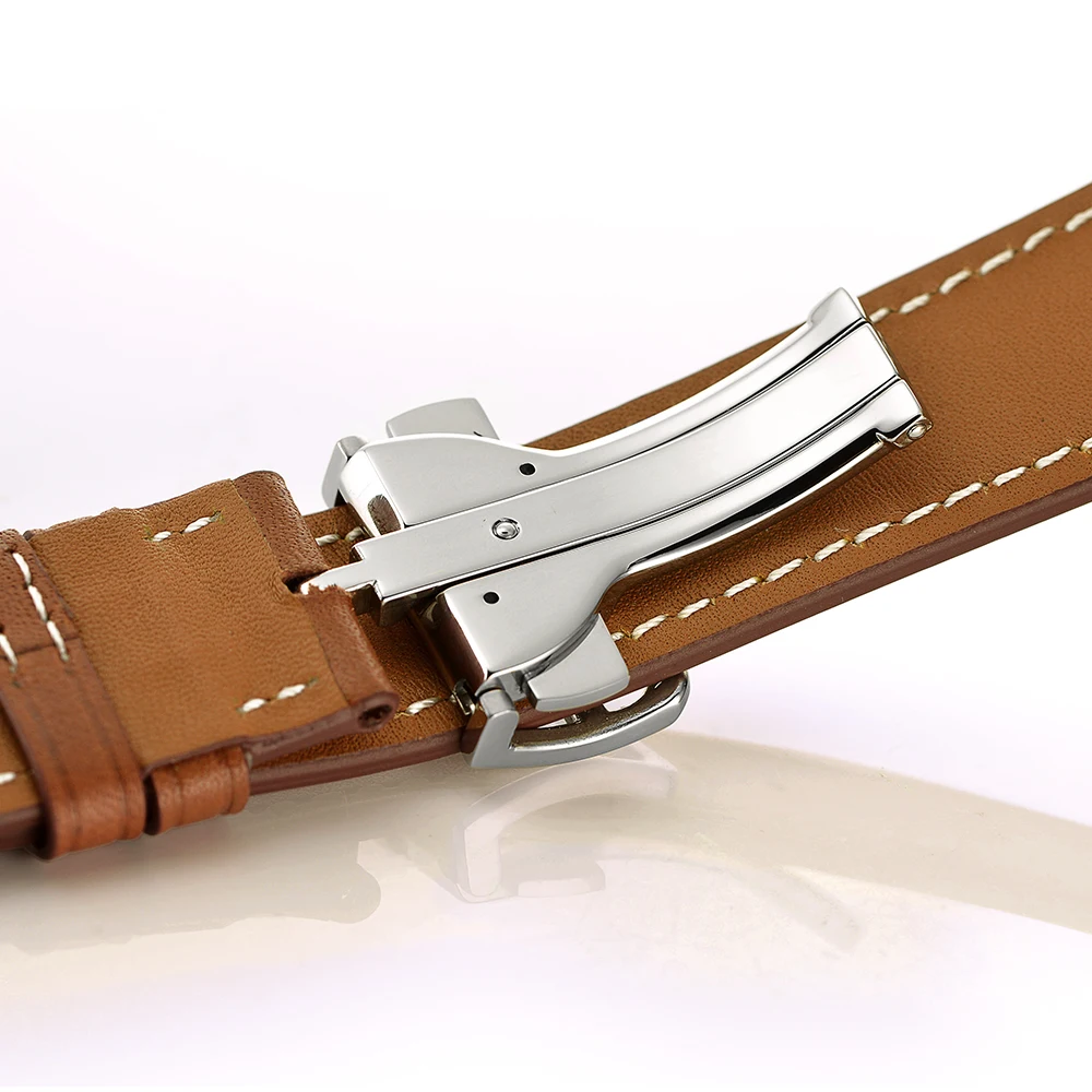 LEONIDAS натуральная кожа одиночный тур с пряжкой для Apple Watch сменный ремешок часов 42
