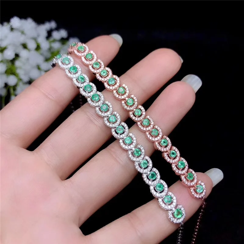Natural Emerald Bracelets for Women 3mm 0.12ctx18pcs Genuine Gemstone Graceful Chain Bracelets 925Solid silver fine Jewelry #265
Natural Emerald Bracelets for Women 3mm 0.12ctx18pcs Genuine Gemstone Graceful Chain Bracelets 925Solid silver fine Jewelry #265