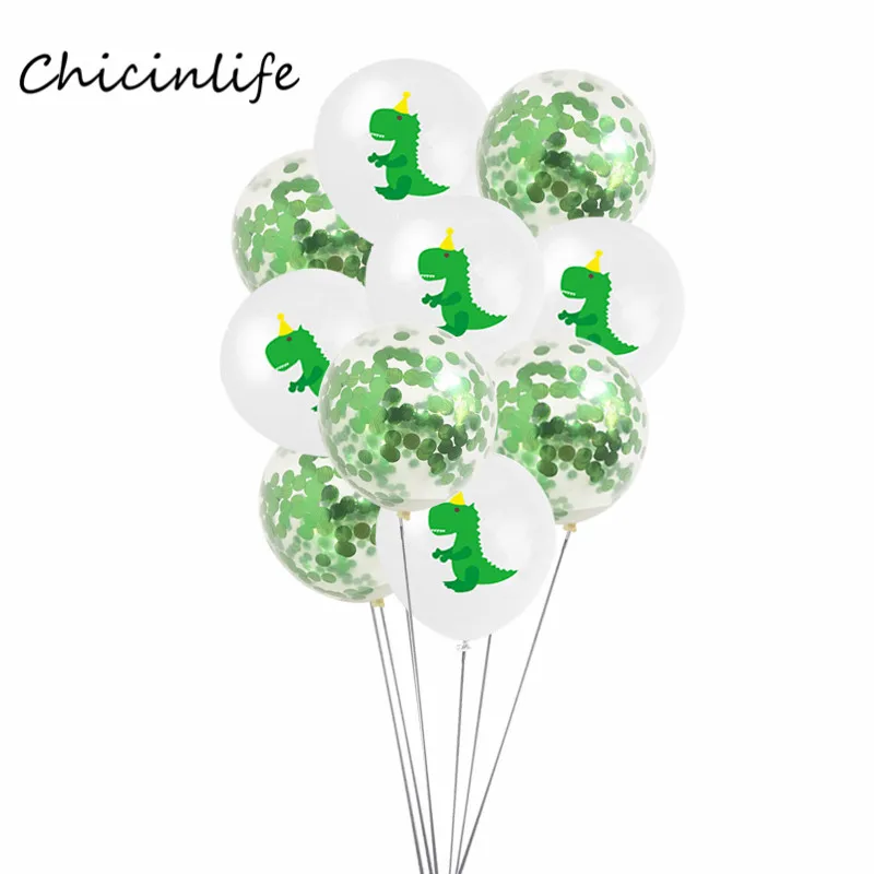Chicinlife 10pcs Latex Dinosaur Balloons Green Confetti Balloon Dinosaur Kids Birthday Party Decoration Jungle Party Supplies
Chicinlife 10pcs Latex Dinosaur Balloons Green Confetti Balloon Dinosaur Kids Birthday Party Decoration Jungle Party Supplies