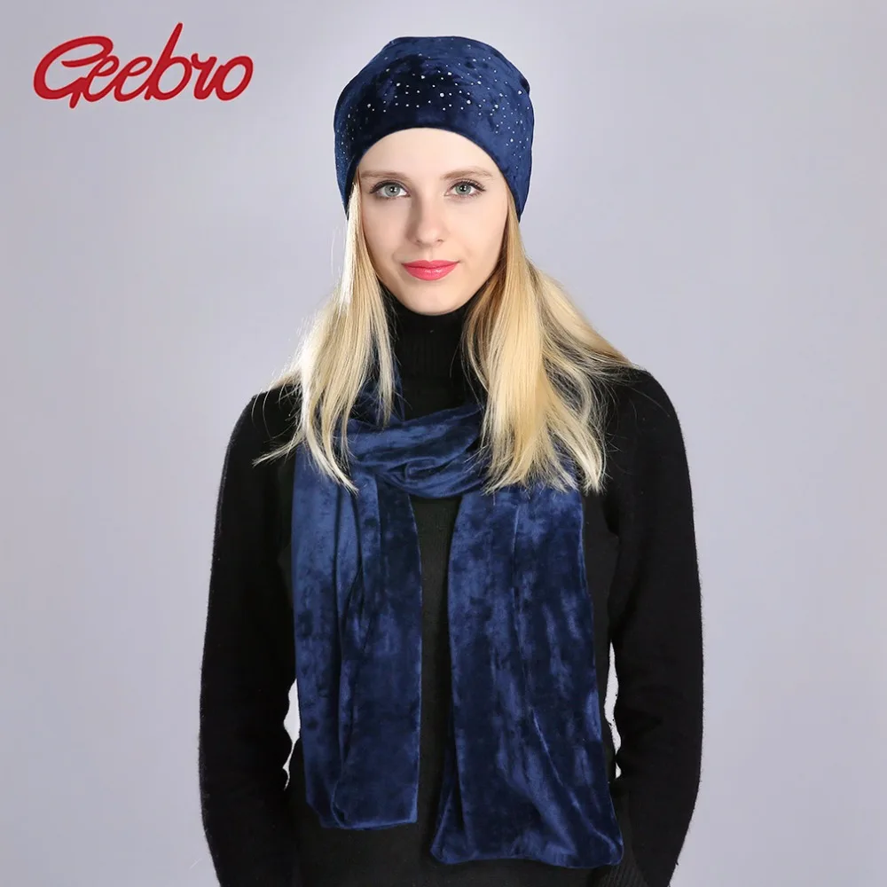 Geebro 2 PCS Women's Beanies Hat and Scarf Winter Casual Warm Velvet Scarf For Women Ladies 100% Polyester Beanie Hat DQ083
Geebro 2 PCS Women's Beanies Hat and Scarf Winter Casual Warm Velvet Scarf For Women Ladies 100% Polyester Beanie Hat DQ083