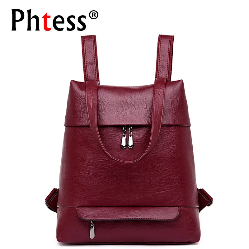2019 Women Leather Backpacks For Girls Sac a Dos Preppy Style School Bags Ladies Bagpack Vintage Travel Back Pack Rucksacks Girl
2019 Women Leather Backpacks For Girls Sac a Dos Preppy Style School Bags Ladies Bagpack Vintage Travel Back Pack Rucksacks Girl