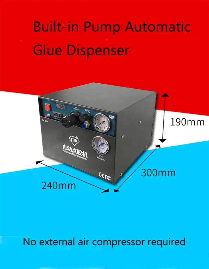 

TBK-983A Built-in Pump Automatic Glue Dispenser For IPhone x Bracket Dripping Glue Injection phone repair refurbishment Machine