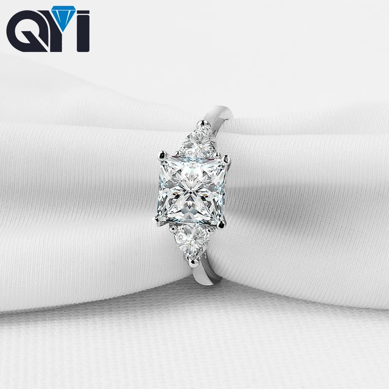 QYI 925 Sterling Silver Ring Three stones 1.6 ct Princess Cut Women Engagement Jewelry Shining Zircon Wedding Rings Gift
QYI 925 Sterling Silver Ring Three stones 1.6 ct Princess Cut Women Engagement Jewelry Shining Zircon Wedding Rings Gift