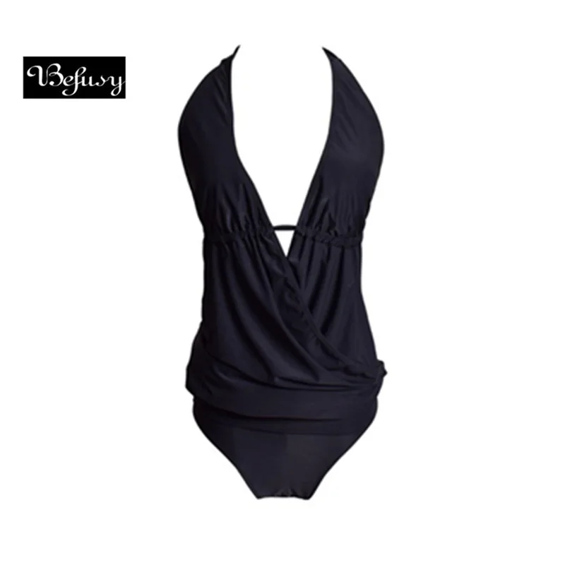 Befusy 2018 New Deep V Two Pieces Belly Cover Swimsuit Solid Black Bikini Set Sexy Strappy Swimwear High Waist Bathing Suit
Befusy 2018 New Deep V Two Pieces Belly Cover Swimsuit Solid Black Bikini Set Sexy Strappy Swimwear High Waist Bathing Suit