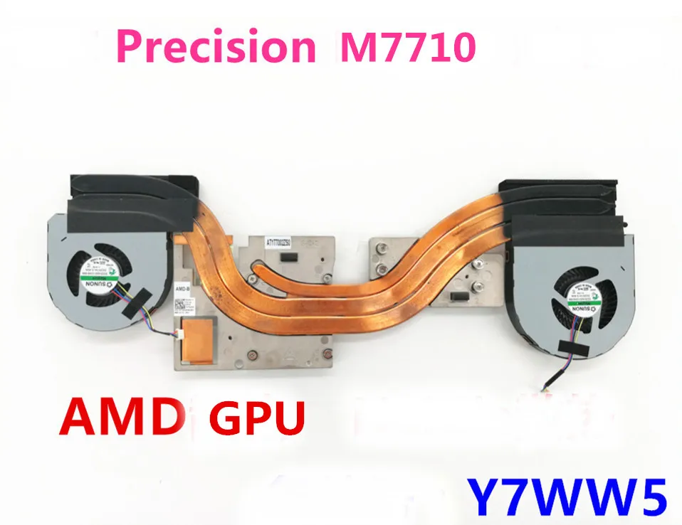 Новый оригинальный ноутбук/ноутбук CPU/GPU Охлаждающий радиатор и вентилятор для DELL