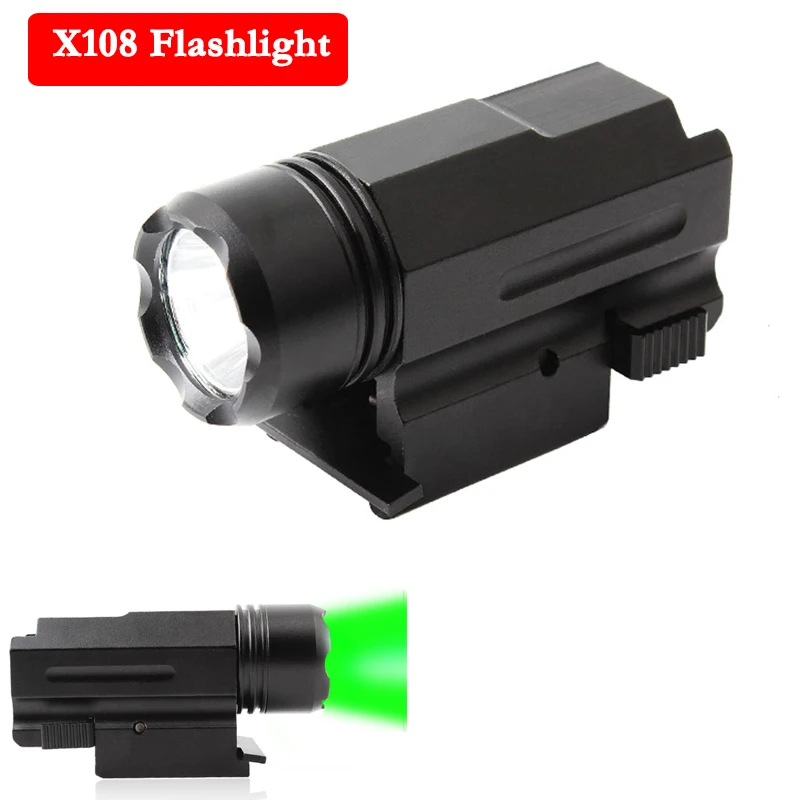 Tactical X108 Green Flashlight Mini Torch Hunting Scope 20mm Rail Mount Rifle Torch Night Hunter Flashlight Green Light
Tactical X108 Green Flashlight Mini Torch Hunting Scope 20mm Rail Mount Rifle Torch Night Hunter Flashlight Green Light