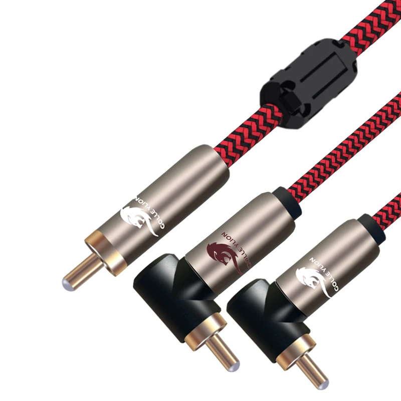 Audio Cable Audiophile RCA to 2 RCA Male Angle Splitter Y Cable for Amplifier Speaker Subwoofer OFC Shielded RCA to Dual RCA
Audio Cable Audiophile RCA to 2 RCA Male Angle Splitter Y Cable for Amplifier Speaker Subwoofer OFC Shielded RCA to Dual RCA