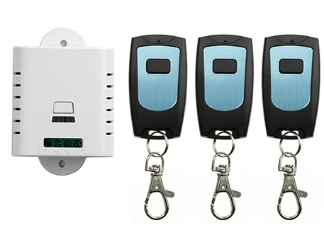 New AC85V 110V 120V 220V 250V 1CH Remote Control Light Switch Relay Output Radio Receiver Module and 3 *Waterproof Transmitter
New AC85V 110V 120V 220V 250V 1CH Remote Control Light Switch Relay Output Radio Receiver Module and 3 *Waterproof Transmitter