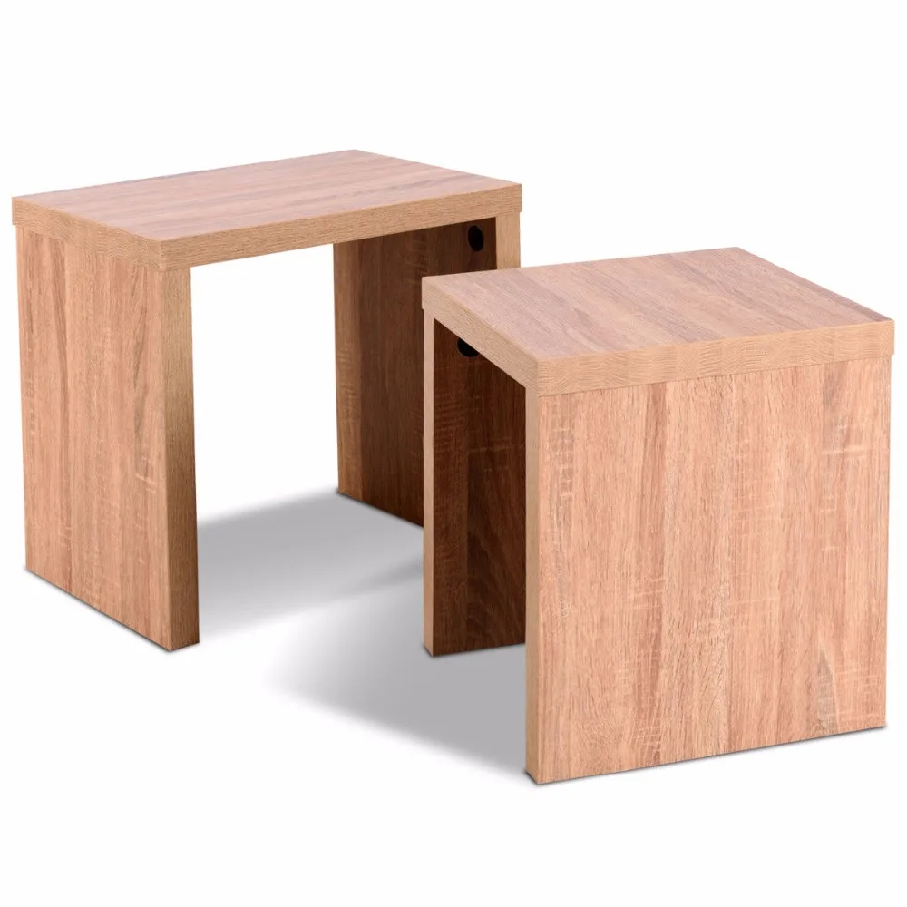 Giantex Set of 2 Nesting Coffee End Table Side Table Wood Color Living Room Furniture HW58203
Giantex Set of 2 Nesting Coffee End Table Side Table Wood Color Living Room Furniture HW58203