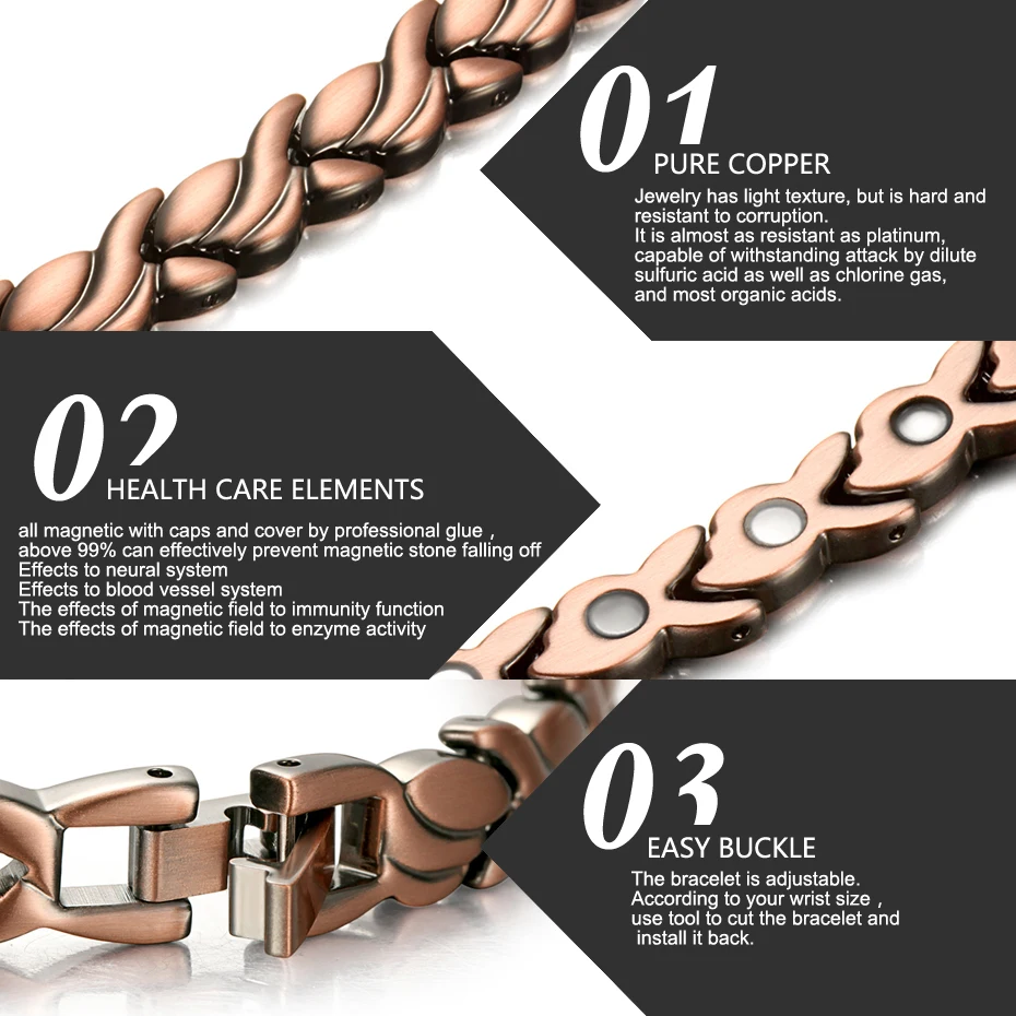 WelMag New arrival Red Copper Magnetic Bio Energy Bracelets & Bangles for Women Healing Magnet Bracelet Female Jewelry 2019 
WelMag New arrival Red Copper Magnetic Bio Energy Bracelets & Bangles for Women Healing Magnet Bracelet Female Jewelry 2019