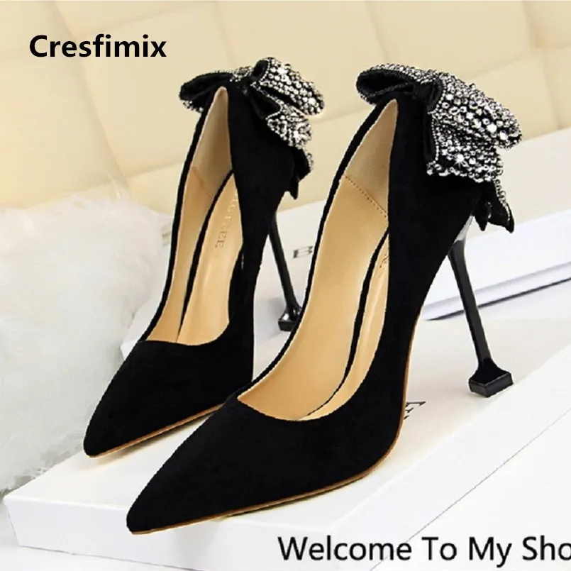 Cresfimix female fashion sweet bow tie high heel shoes lady casual party night club high heel pumps woman crystal shoes c2781
Cresfimix female fashion sweet bow tie high heel shoes lady casual party night club high heel pumps woman crystal shoes c2781