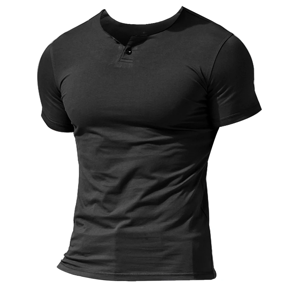 MUSCLE ALIVE Men's Summer Casual Short Sleeve Henleys T-Shirt Single Button Placket Plain O-Neck Shirts Bodybuilding Fitness
MUSCLE ALIVE Men's Summer Casual Short Sleeve Henleys T-Shirt Single Button Placket Plain O-Neck Shirts Bodybuilding Fitness