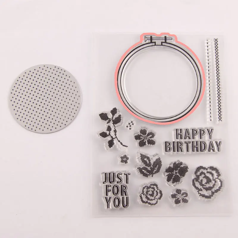 Happy Birthday Flowers Clear Stamp and Metal Cutting Dies Seal for DIY Die Scrapbooking photo album Card Making Decor Supplies
Happy Birthday Flowers Clear Stamp and Metal Cutting Dies Seal for DIY Die Scrapbooking photo album Card Making Decor Supplies