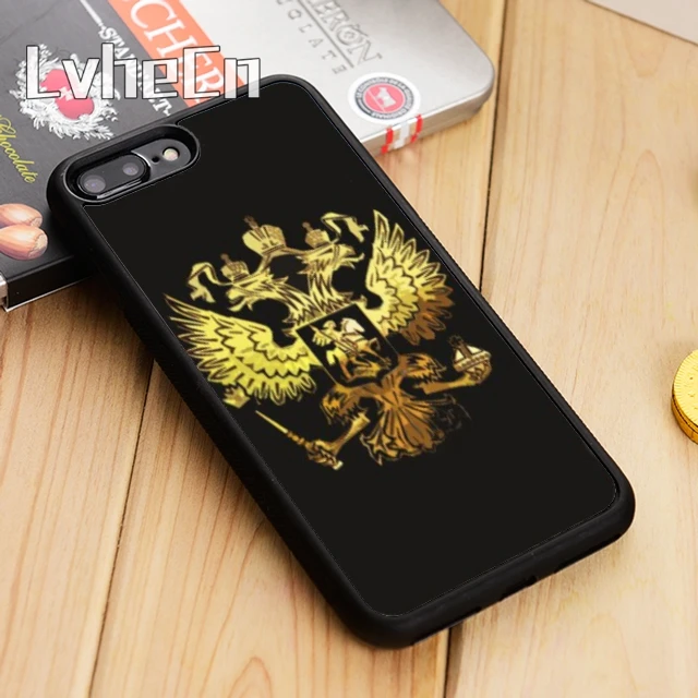Чехол LvheCn с российским гербом и флагом для телефона чехол iPhone 5 6 s 7 8 plus 11 12 Pro X XR XS Max