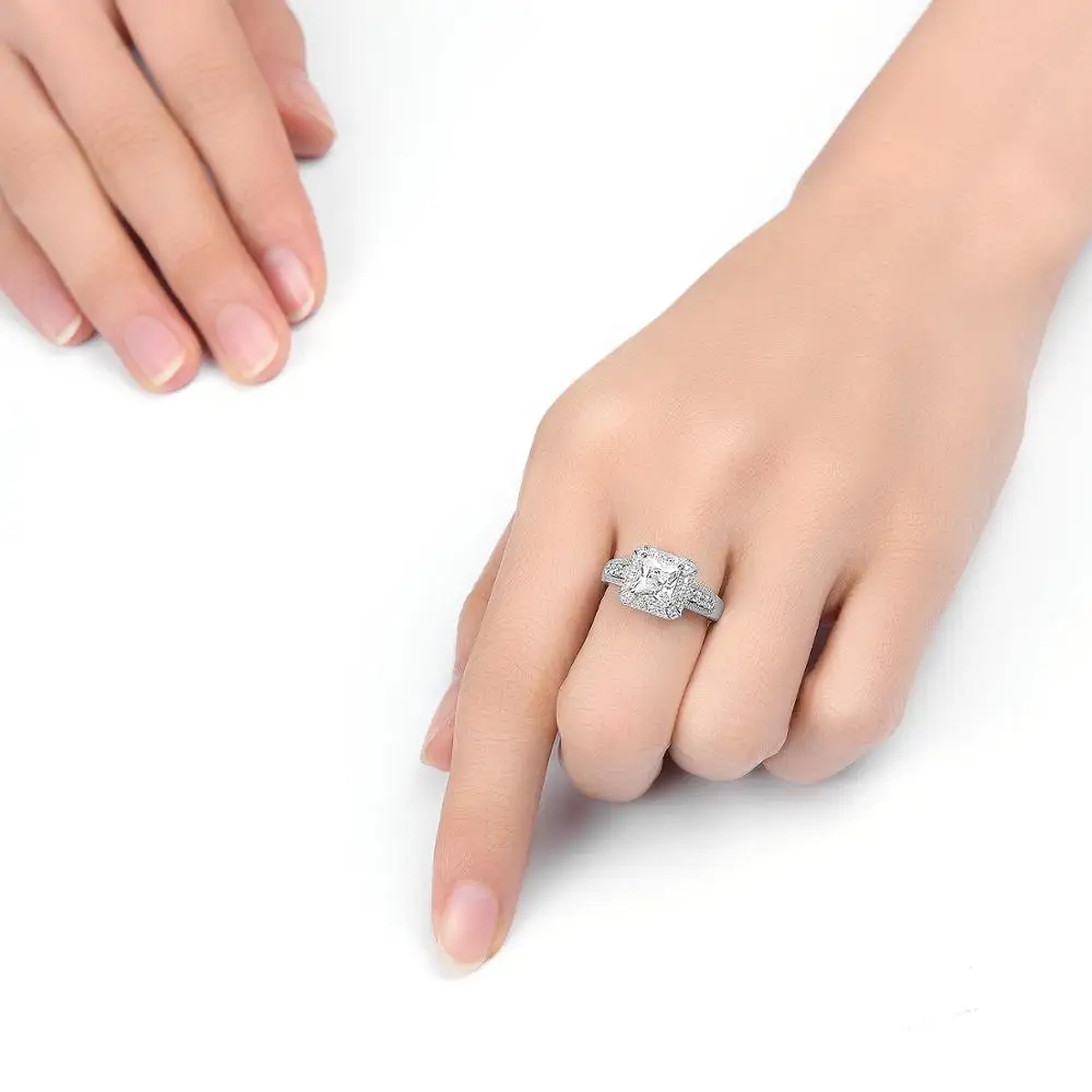 MDEAN 925 Sterling Silver Wedding Rings For Women Fashion Jewelry Princess Cut AAA Cubic Zirconia Engagement Ring Size6-9 S0015
MDEAN 925 Sterling Silver Wedding Rings For Women Fashion Jewelry Princess Cut AAA Cubic Zirconia Engagement Ring Size6-9 S0015