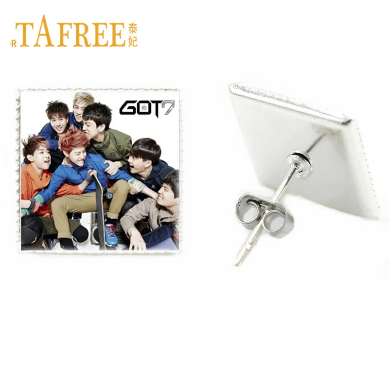 TAFREE Korea POP Band GOT7 Stud Earrings Never Ever Album Photocard Design K-POP New Fashion Art Photo Glass Earrings G29
TAFREE Korea POP Band GOT7 Stud Earrings Never Ever Album Photocard Design K-POP New Fashion Art Photo Glass Earrings G29