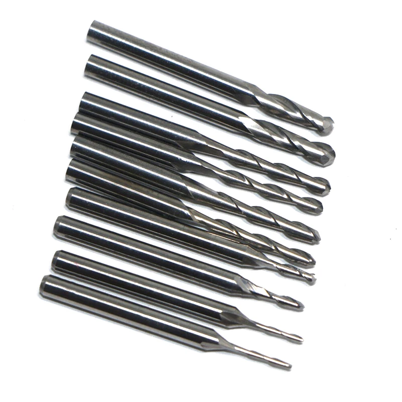 10pcs Carbide Ball Nose End Mill milling cutter 3.175mm Shank Carbide Ball Nose End Mill CNC Engraving Router bit Set 1-3.175mm
10pcs Carbide Ball Nose End Mill milling cutter 3.175mm Shank Carbide Ball Nose End Mill CNC Engraving Router bit Set 1-3.175mm