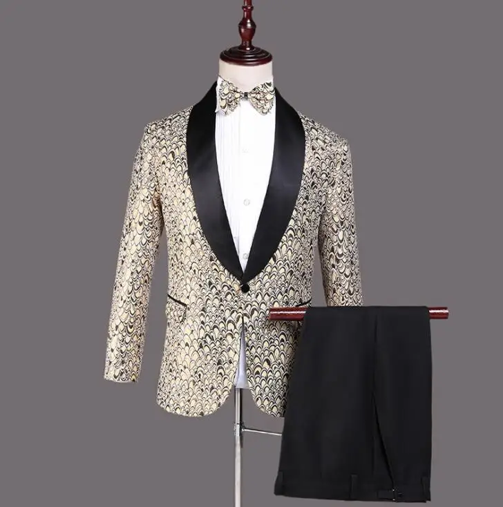 Blazer men groom suit set with pants mens wedding suits costume singer star style dance stage clothing fashion formal dress
Blazer men groom suit set with pants mens wedding suits costume singer star style dance stage clothing fashion formal dress