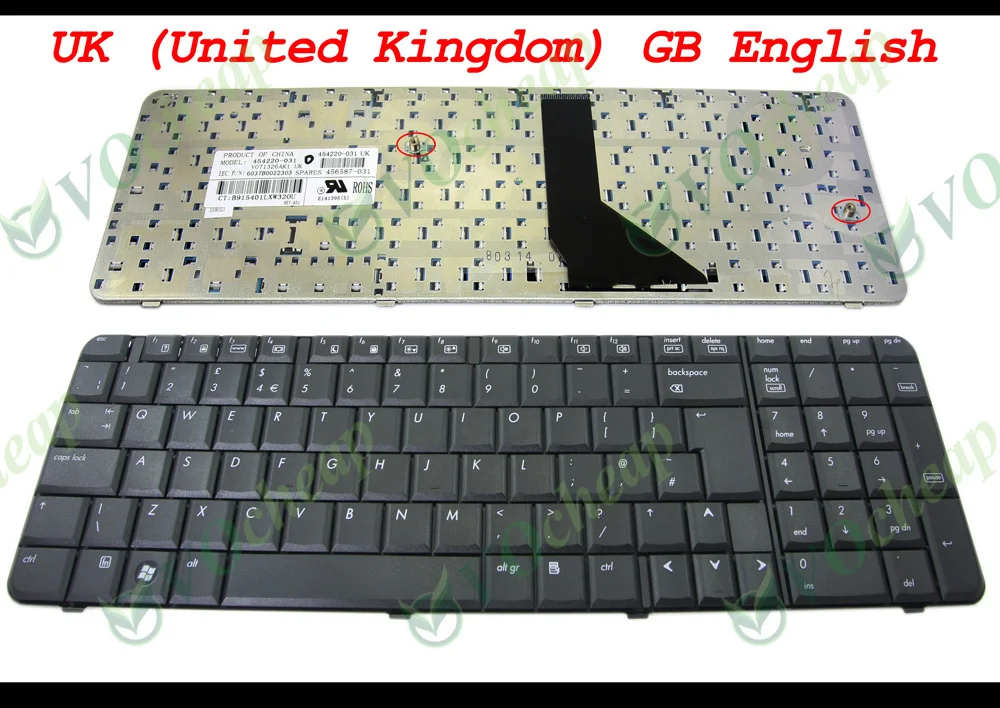 New Laptop Keyboard for HP Compaq 6820 6820s black UK English Version - V071326AK1 454220-031 Compatible 454220-001 456587-001
New Laptop Keyboard for HP Compaq 6820 6820s black UK English Version - V071326AK1 454220-031 Compatible 454220-001 456587-001