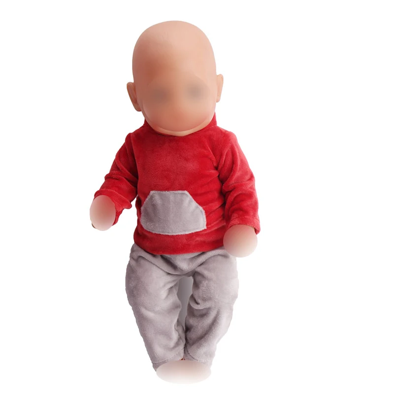 43 cm baby dolls Clothes new born Flannel fabric Casual suit + pant Baby toys fit American 18 inch Girls doll f53
43 cm baby dolls Clothes new born Flannel fabric Casual suit + pant Baby toys fit American 18 inch Girls doll f53